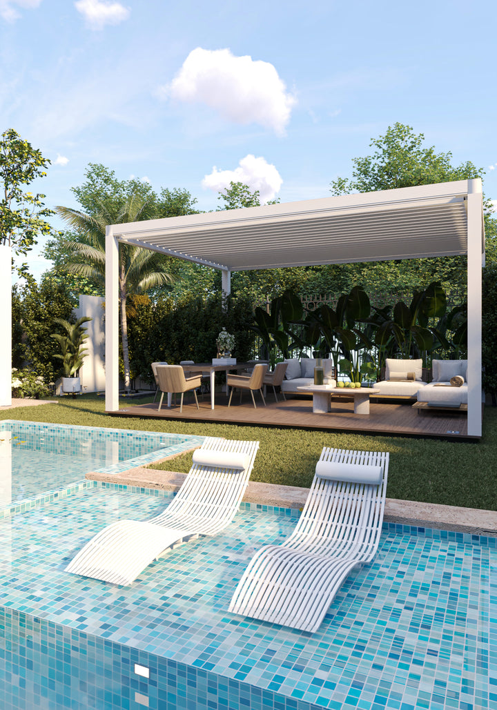 4M x 3M Rectangular NOVA TITAN Pergola PEBBLE New 2025 Model