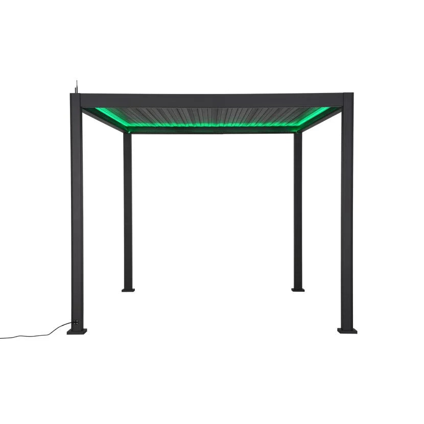 3M x 3M Square NOVA TITAN LED Pergola GREY New 2025 Model NEW