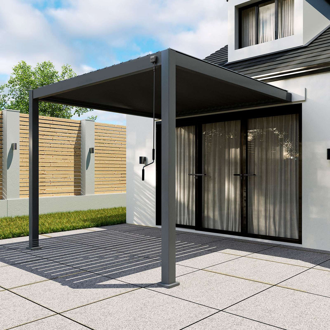 3M x 3M NOVA TITAN WALL MOUNTED Pergola GREY New 2025 Model