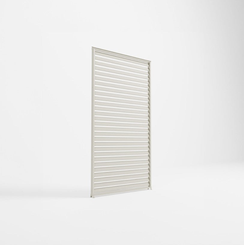 1M NOVA TITAN Aluminium Pergola FIXED WALL - PEBBLE