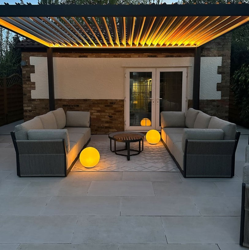 4M x 3M Rectangular NOVA TITAN LED Pergola GREY New 2025 Model NEW