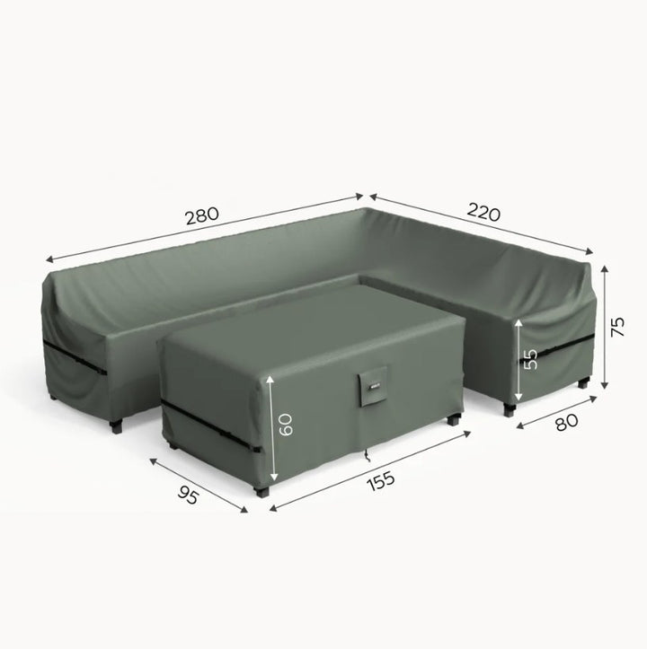 Protex Furniture Cover Pack for Large Right Hand Corner Sofa Lounge Dining Set