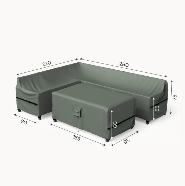 Protex Furniture Cover Pack for Large Left Hand Corner Sofa Lounge Dining Set