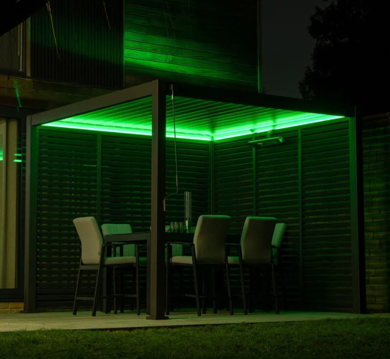 4M x 3M Rectangular NOVA TITAN LED Pergola GREY New 2025 Model NEW